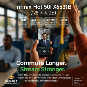 INFINIXHOT5OiX6531B 128+4